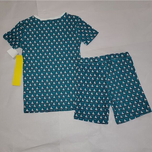 New J. CREW Crewcuts Boys Sailboat 2 Piece Pajama Shorts Outfit Set Size 7 - Picture 5 of 5
